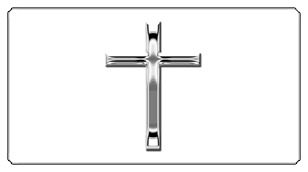 DSC700 510 SL WT Silver Single Cross White Background